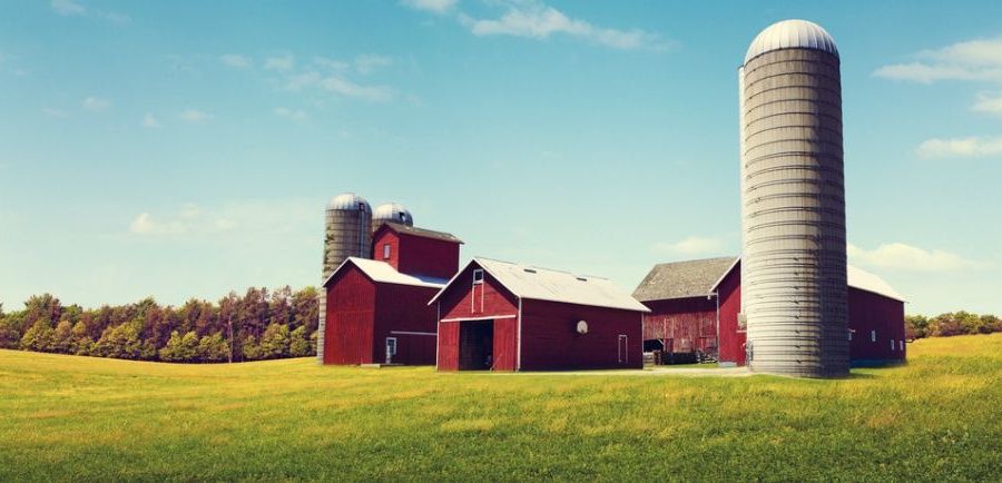 Photo of barn and silo